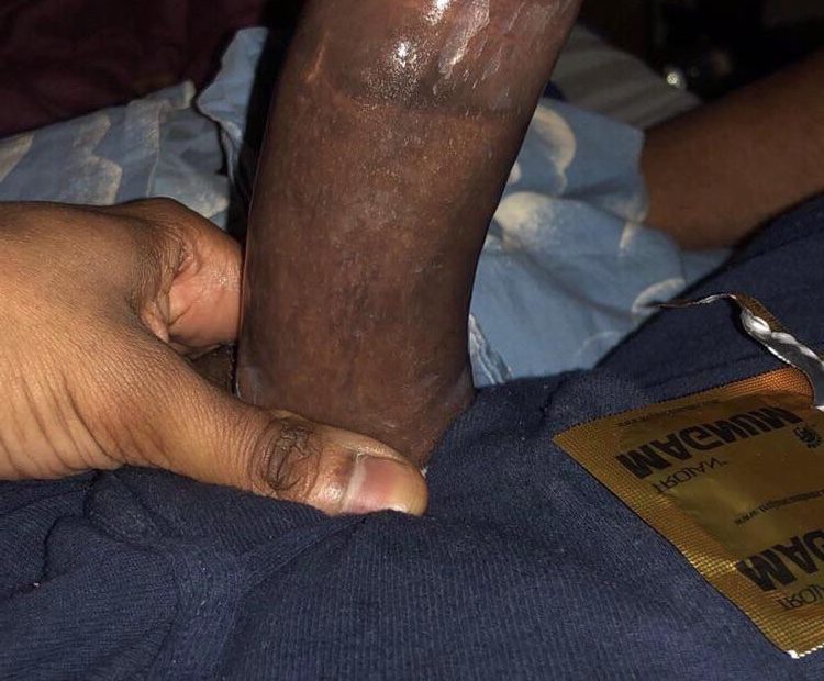 Black dick in a condom