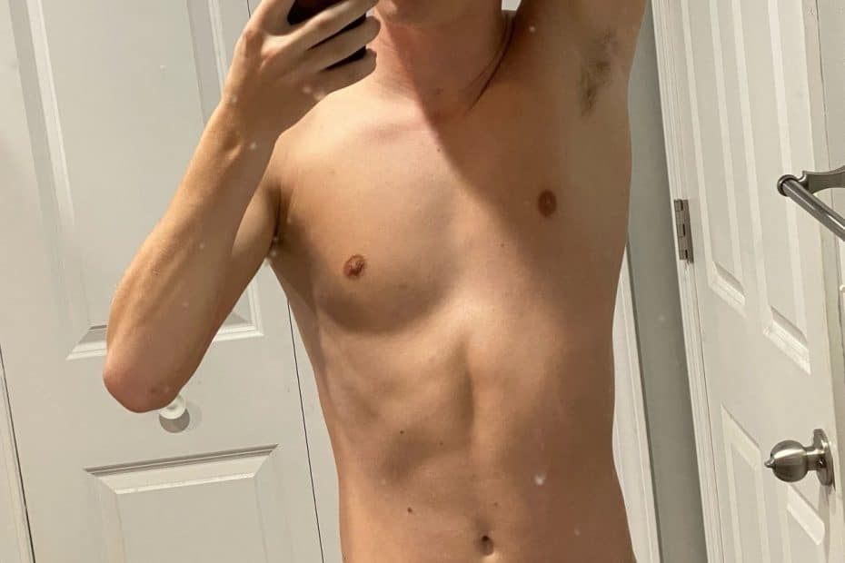 Blonde twink with a soft penis