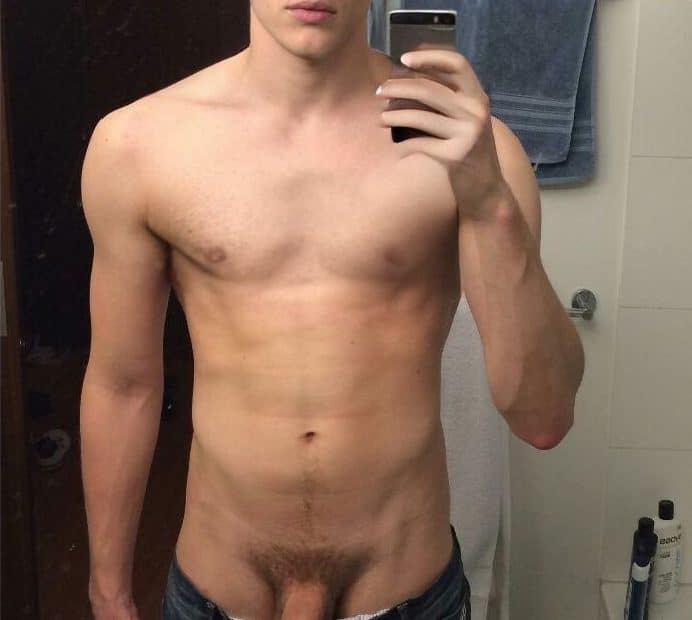 Cute boy with a big cock