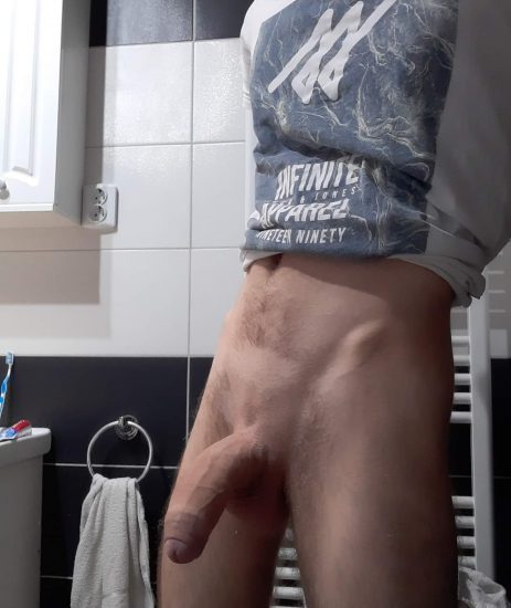 Dick in the bathroom