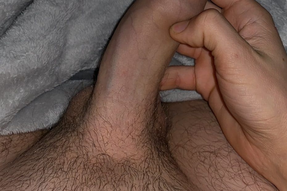 Horny nude boy in bed