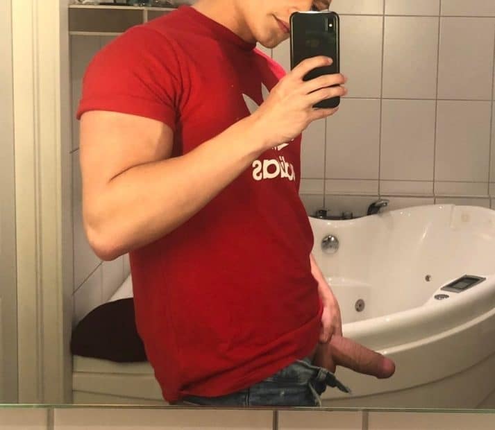 Hunky boy with a big cock