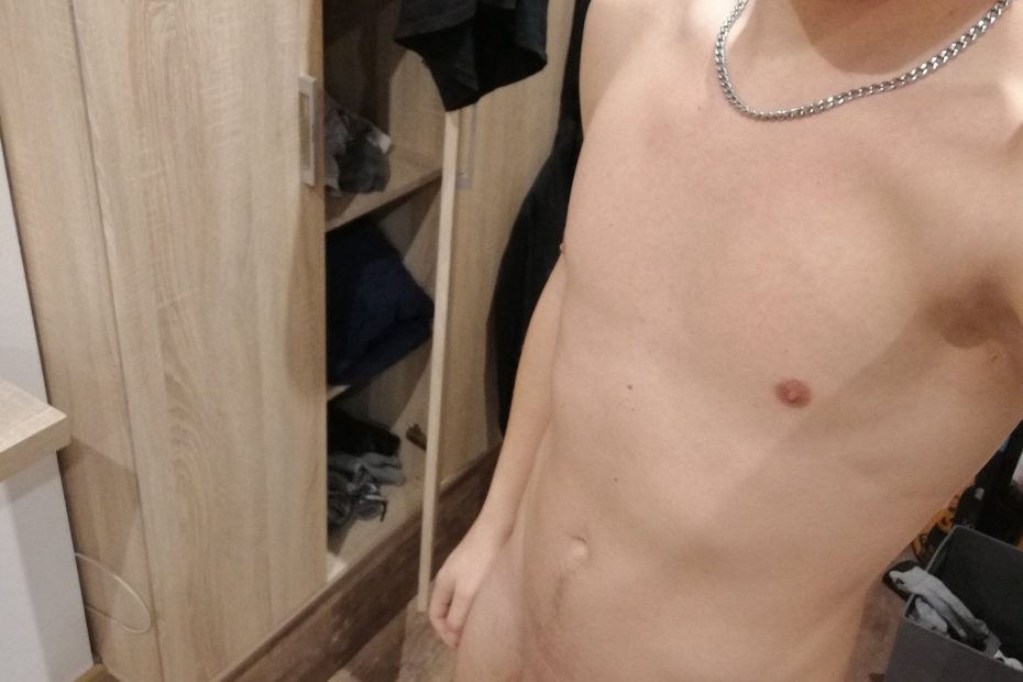 Naked boy with a perfect penis