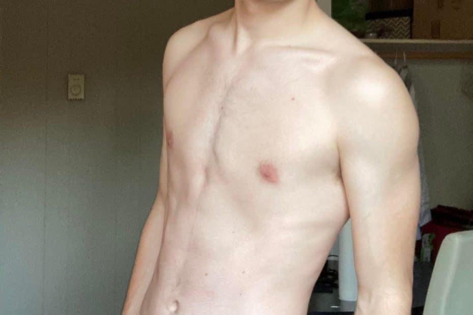 Nude twink with erection