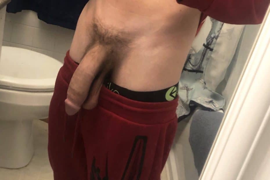 Red clothes and a big dick