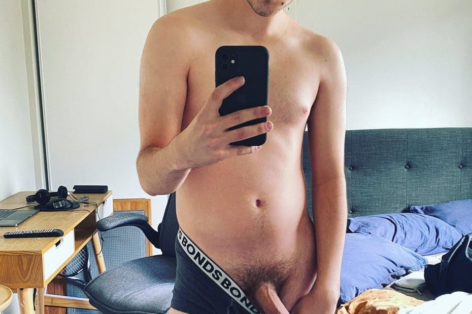 Selfie boy with his dick out