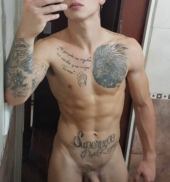 Tattooed stud with a big dick