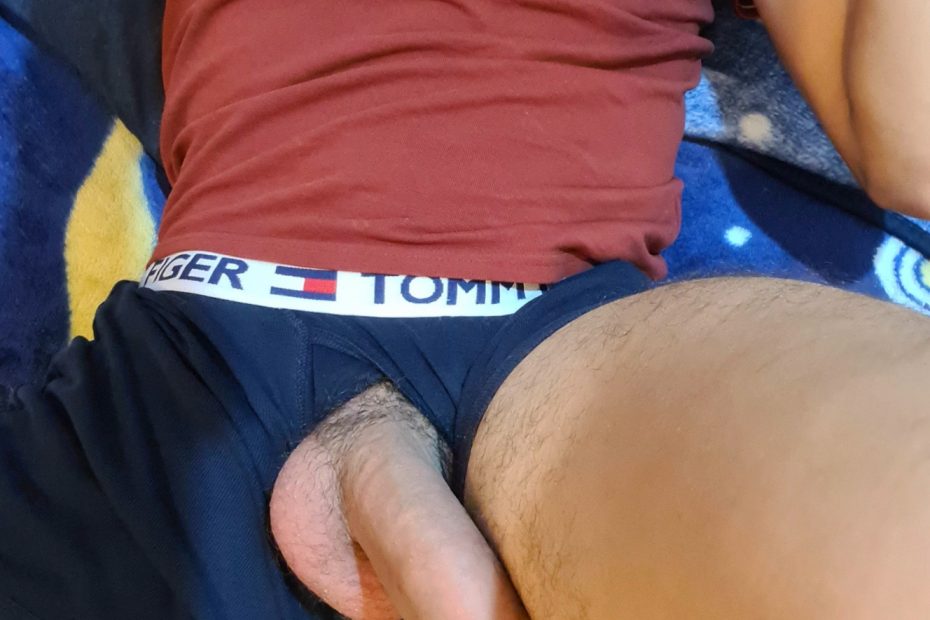 Very big dick out of undies